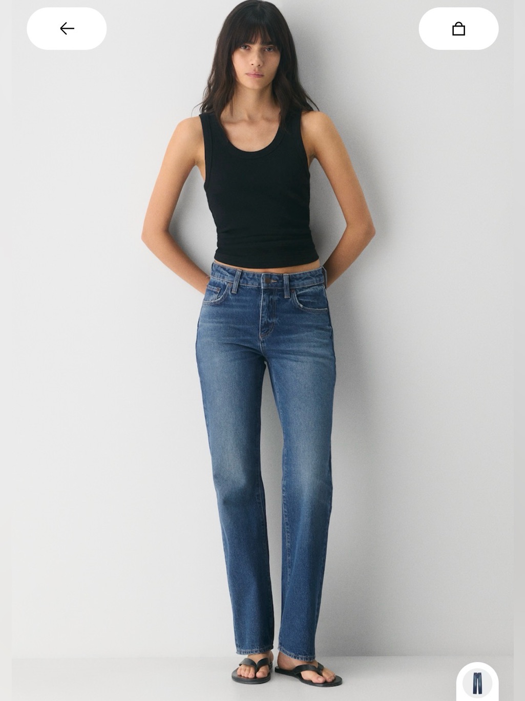 Denim Forum Sharon Classic Mid-Rise Straight Jeans